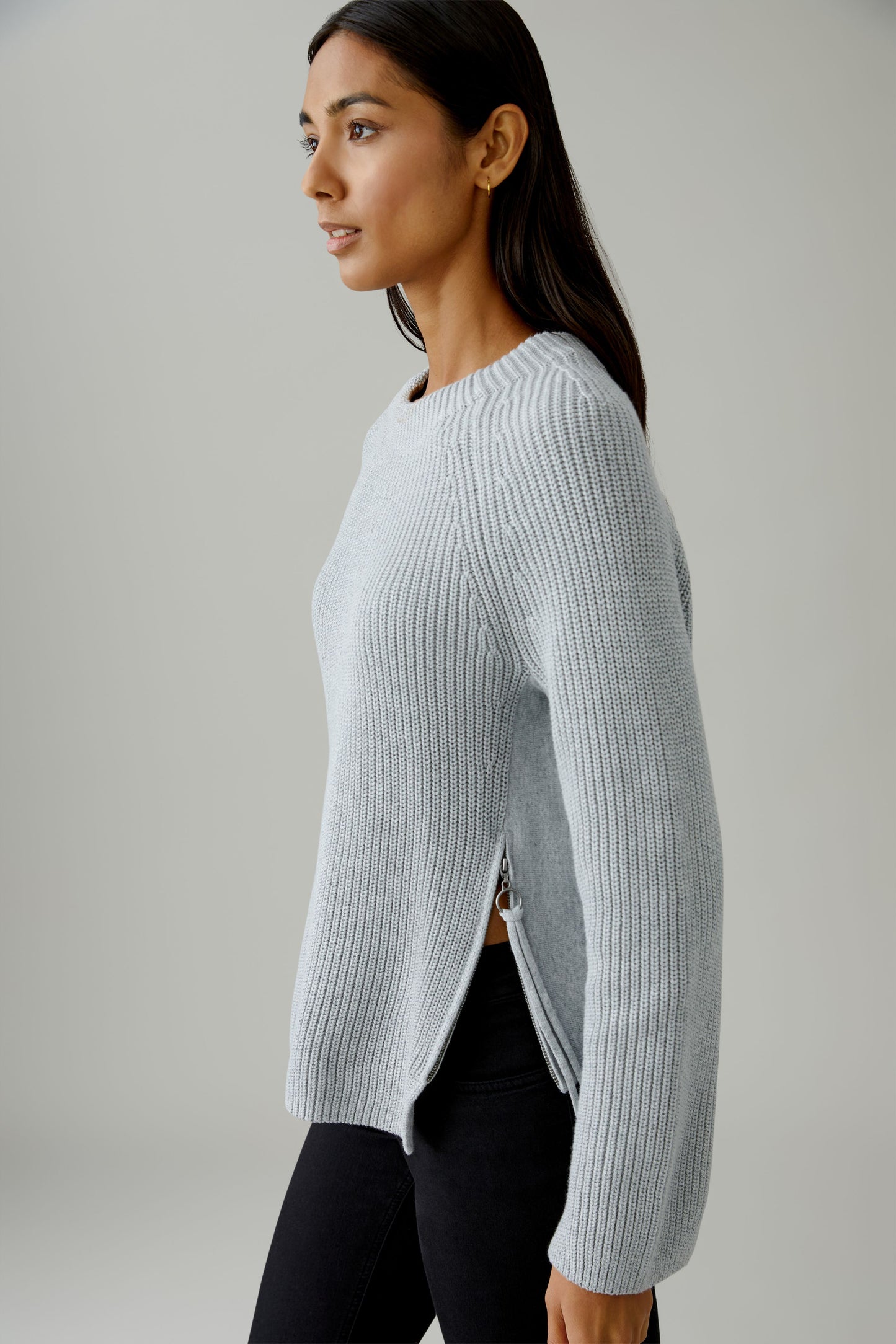 RUBI Pullover mit Reißverschluss, in reiner Baumwolle