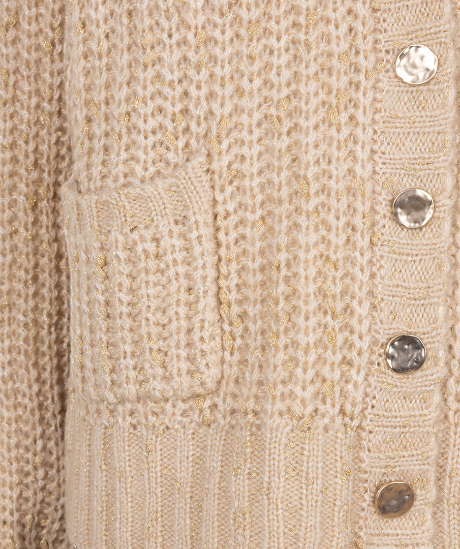 Cardigan oversize lurex