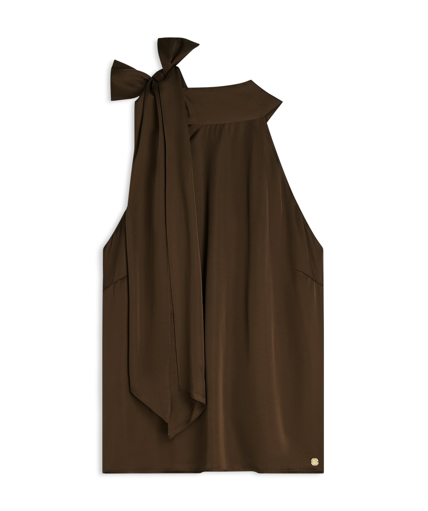 YANIEK Top in Loose Fit in Satin-Optik