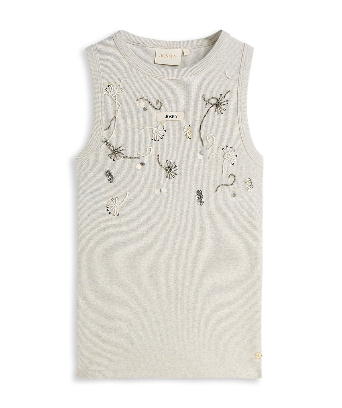 JV-CALIX Slim-Fit-Top mit Perlendetails