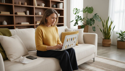 Online-Shopping moderne Wohnung