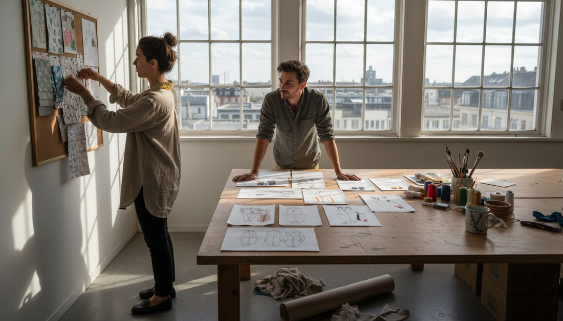 In einem lichtdurchfluteten Atelier mitten in der Stadt arbeiten Designer Seite an Seite an neuen Ideen.