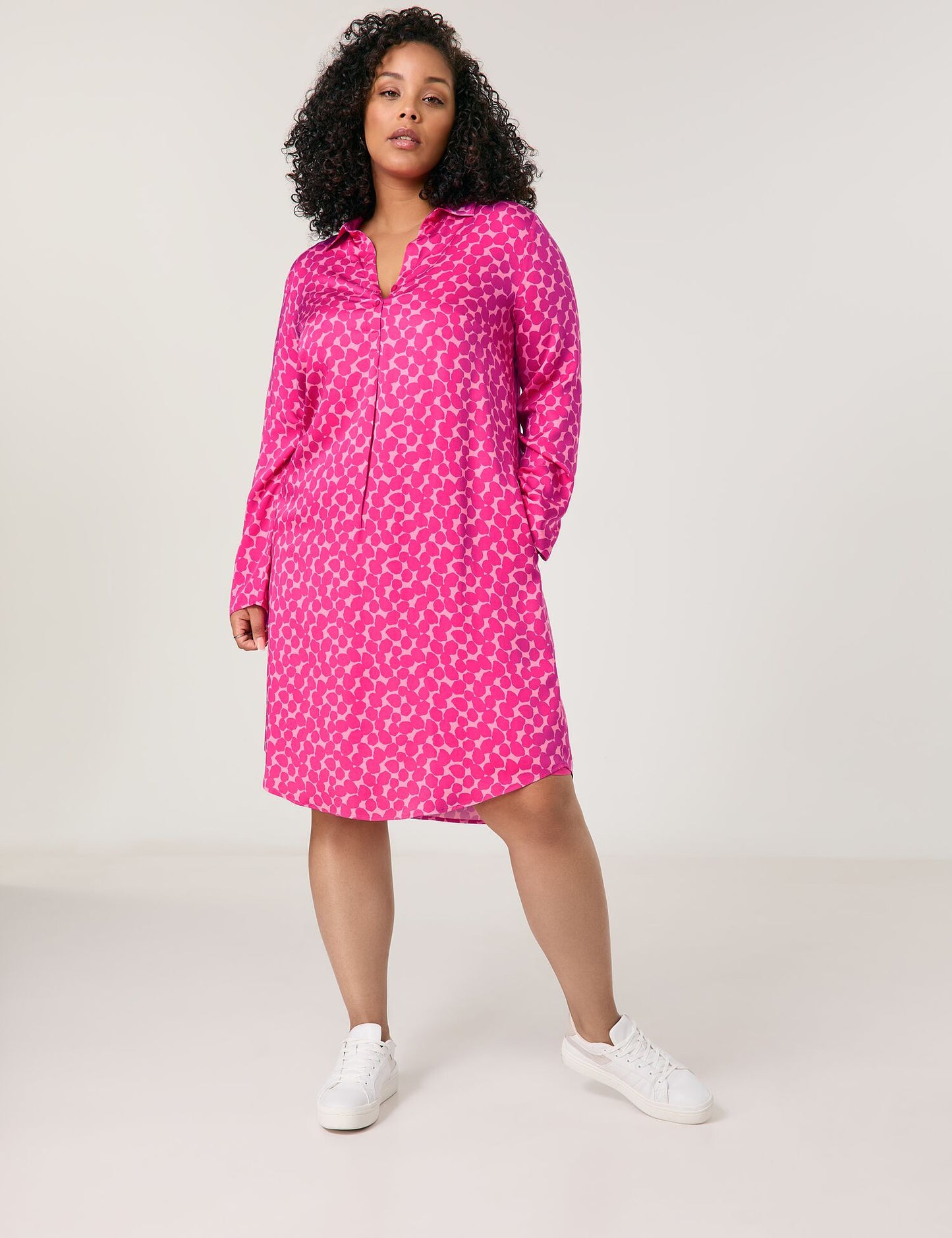 Blusenkleid mit Tupfen-Print