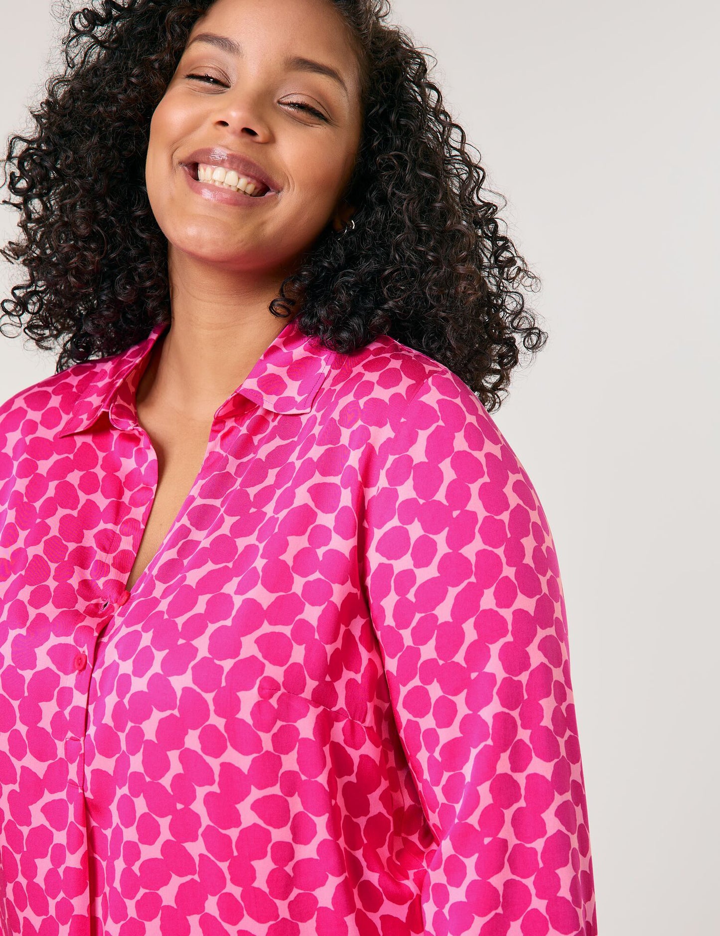 Blusenkleid mit Tupfen-Print