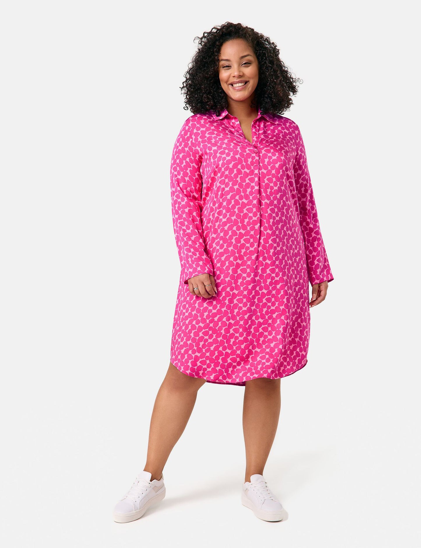 Blusenkleid mit Tupfen-Print