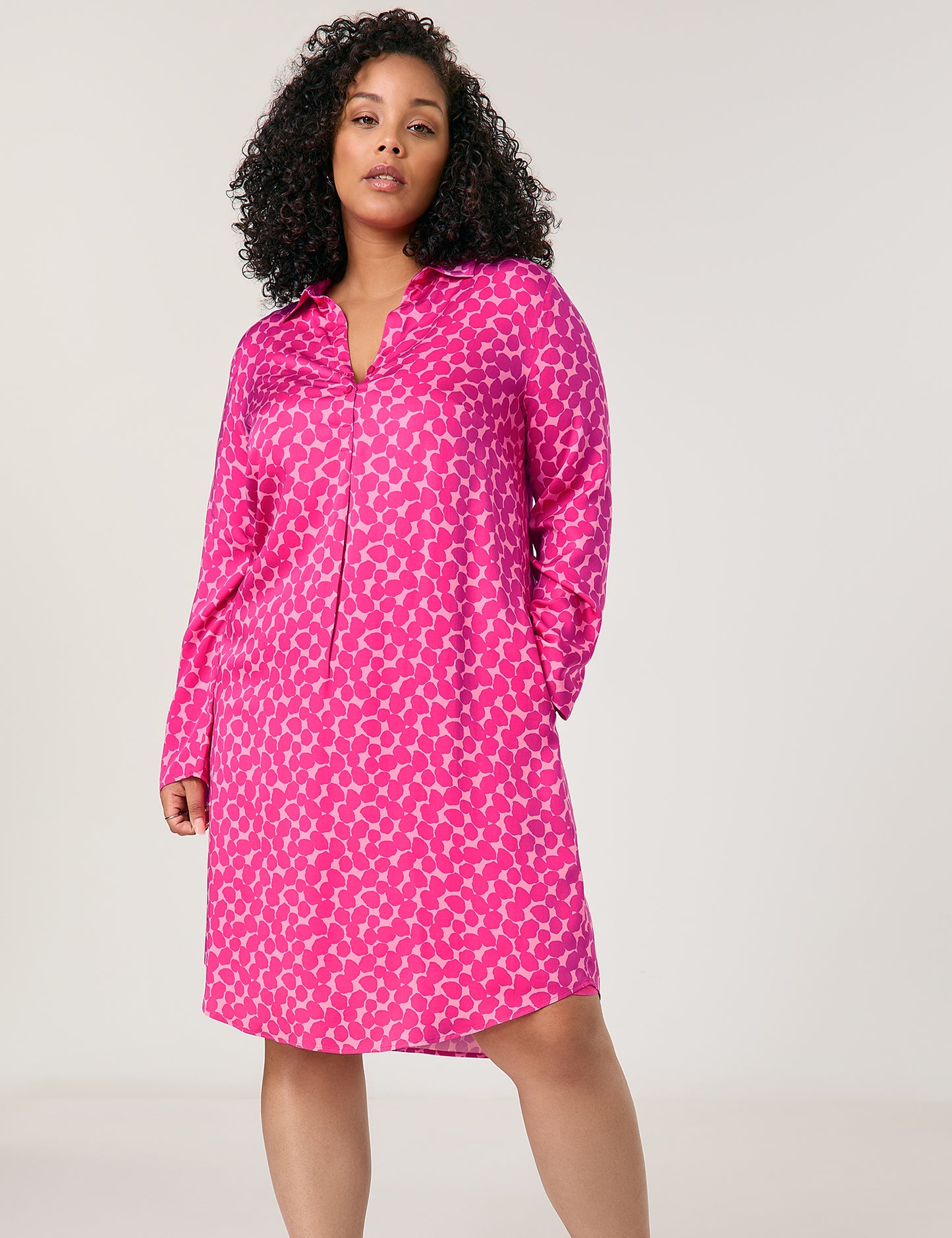 Blusenkleid mit Tupfen-Print