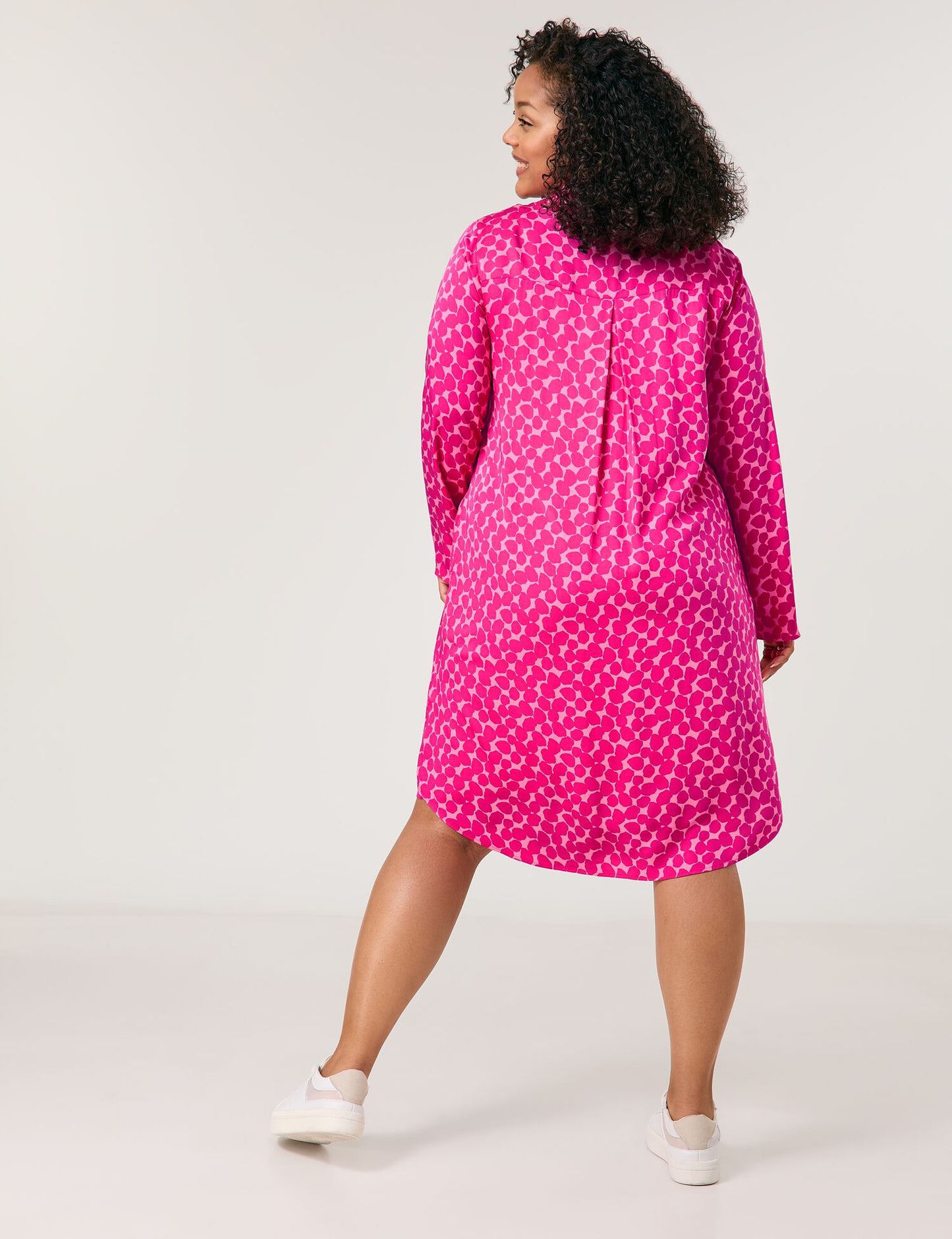 Blusenkleid mit Tupfen-Print