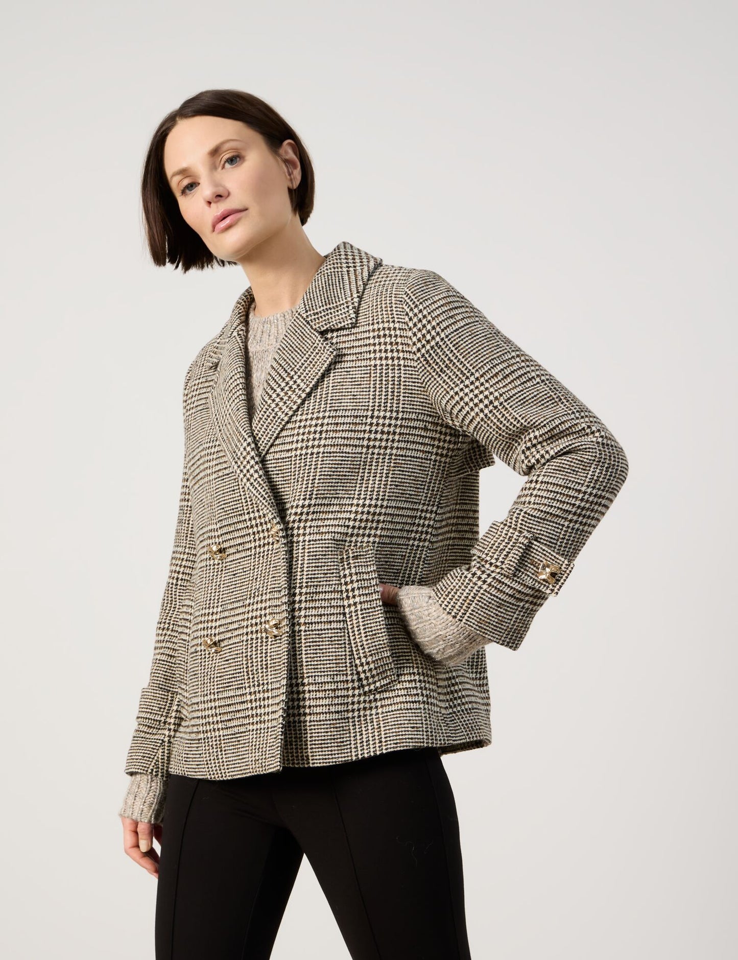 Cabanjacke mit Glencheck-Karo