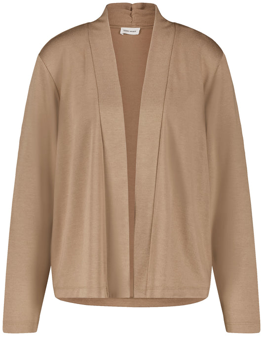 Offener Cardigan mit Goldschimmer