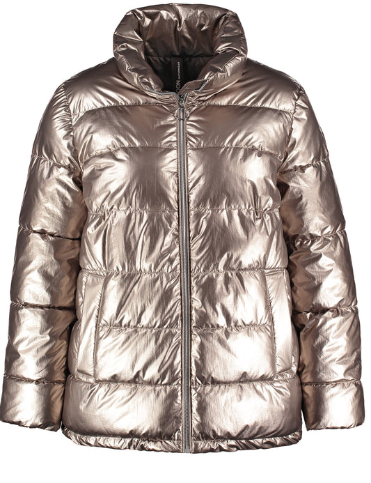 Steppjacke mit Metallic-Optik