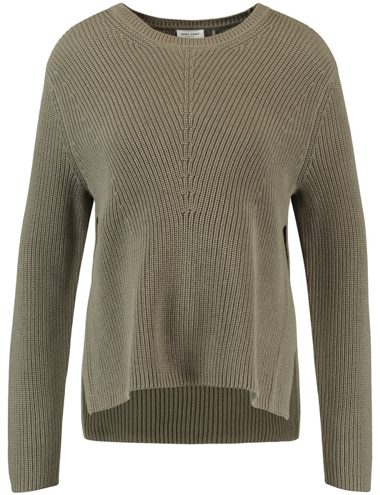 Gerippter Pullover GOTS