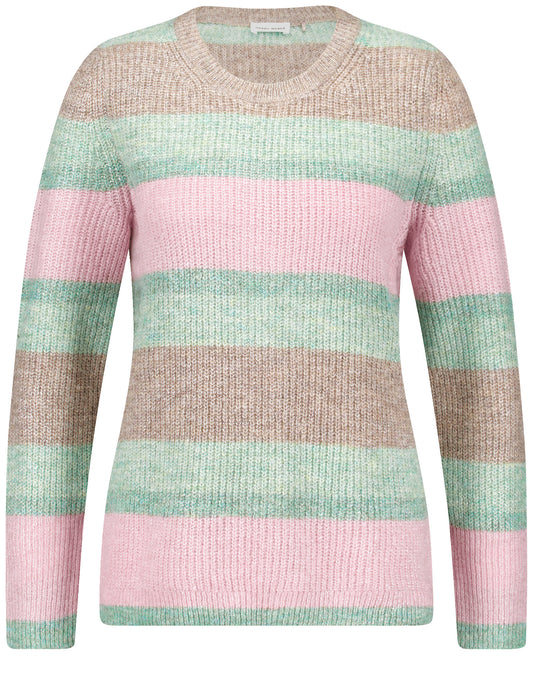 Strickpullover mit Blockstreifen