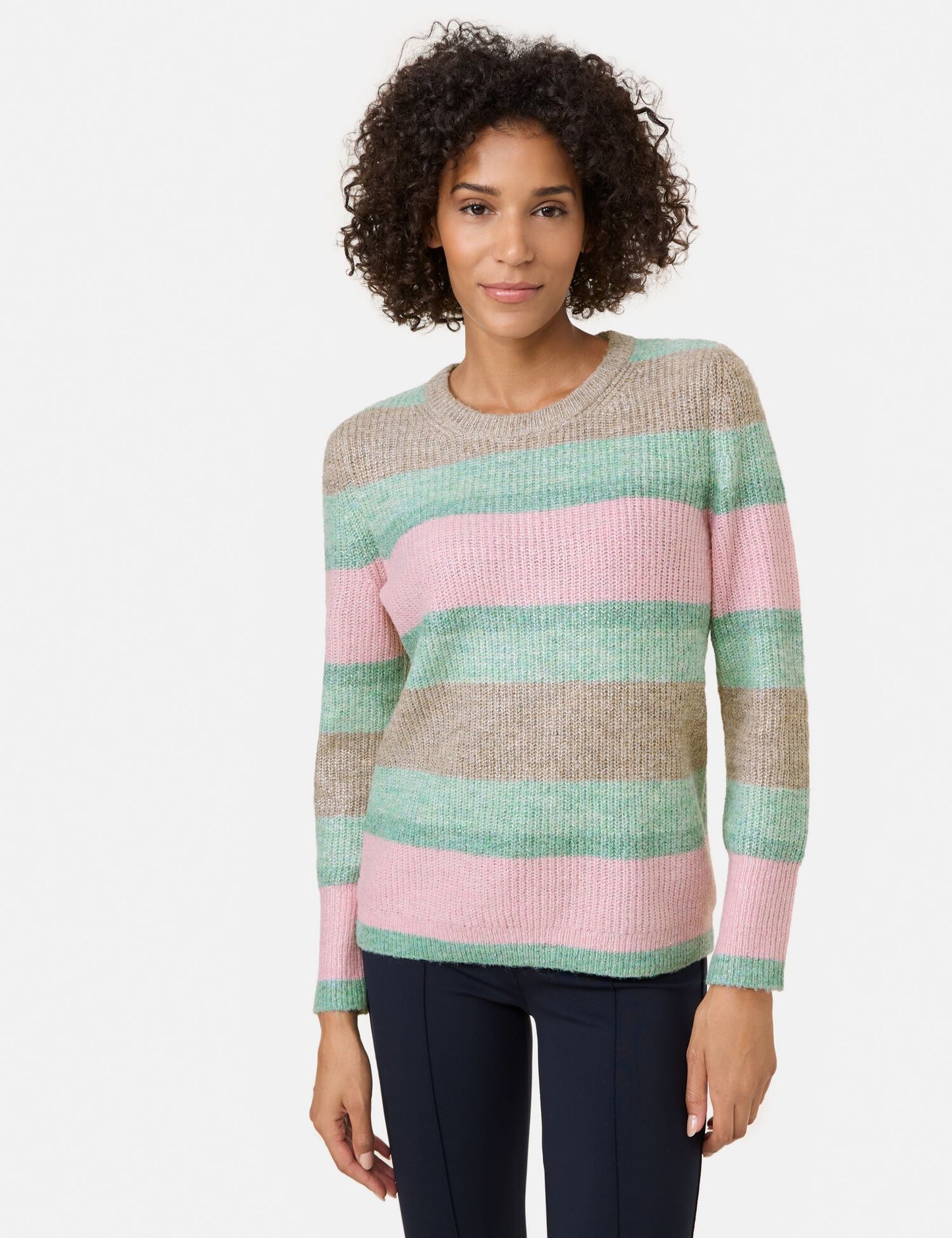 Strickpullover mit Blockstreifen