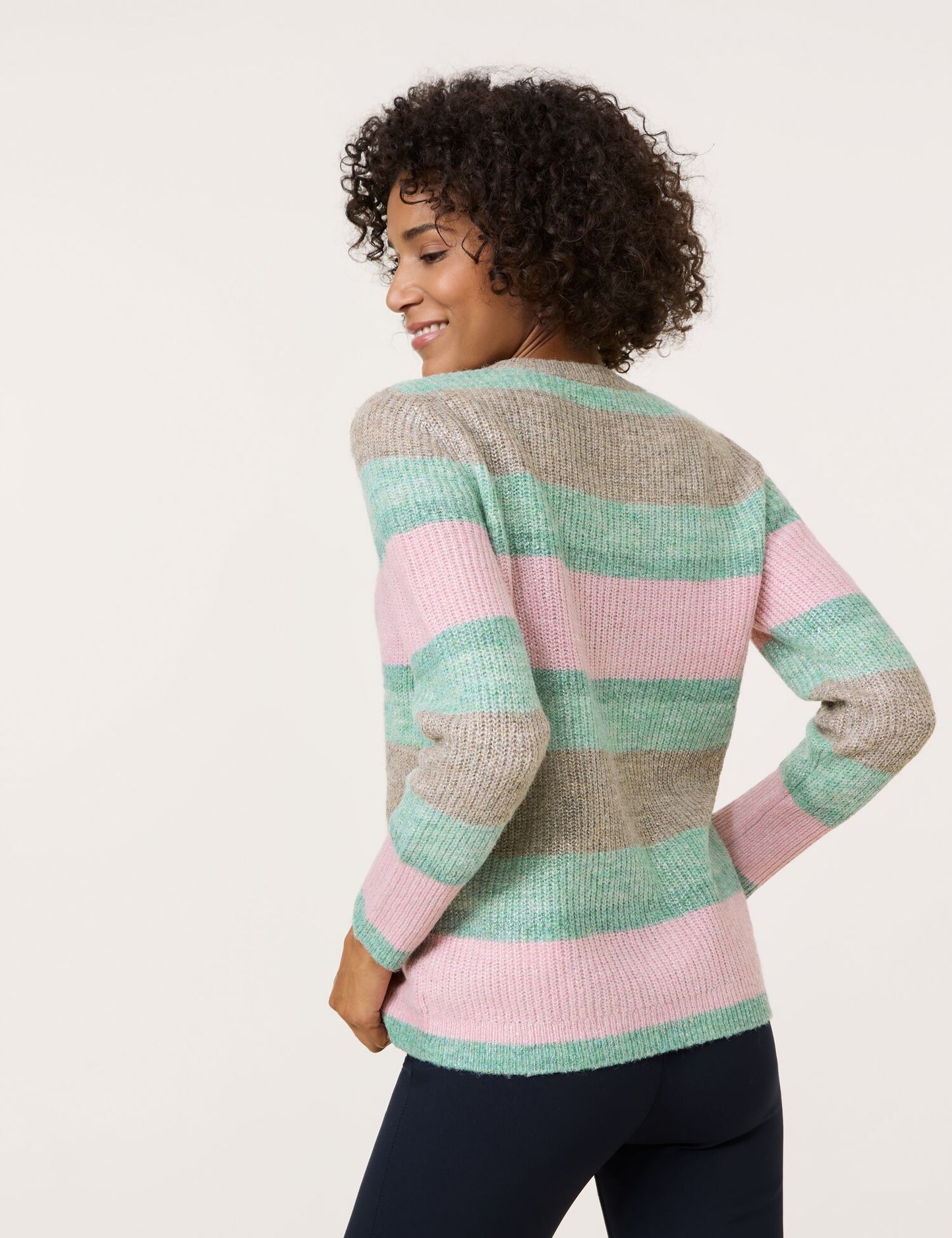 Strickpullover mit Blockstreifen
