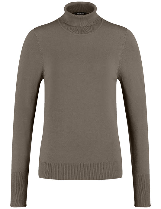 Basic Pullover mit Rollkragen