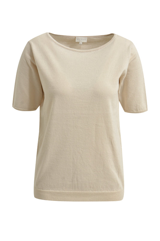 1/2 sleeve pullover with roundneck