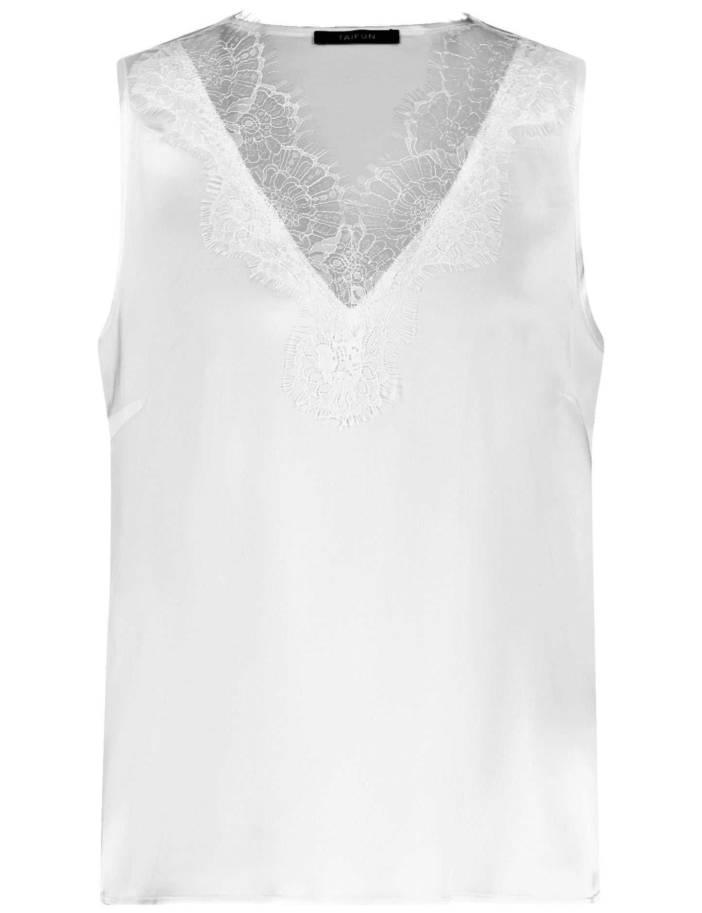 Satin-Top mit Spitze