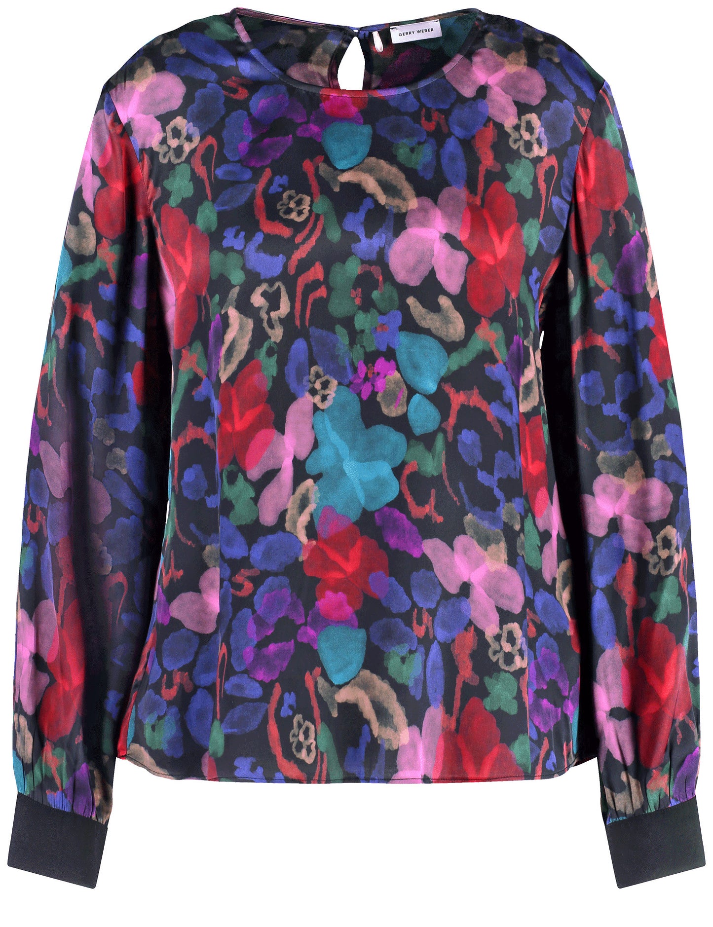 Floral gemusterte Langarmbluse