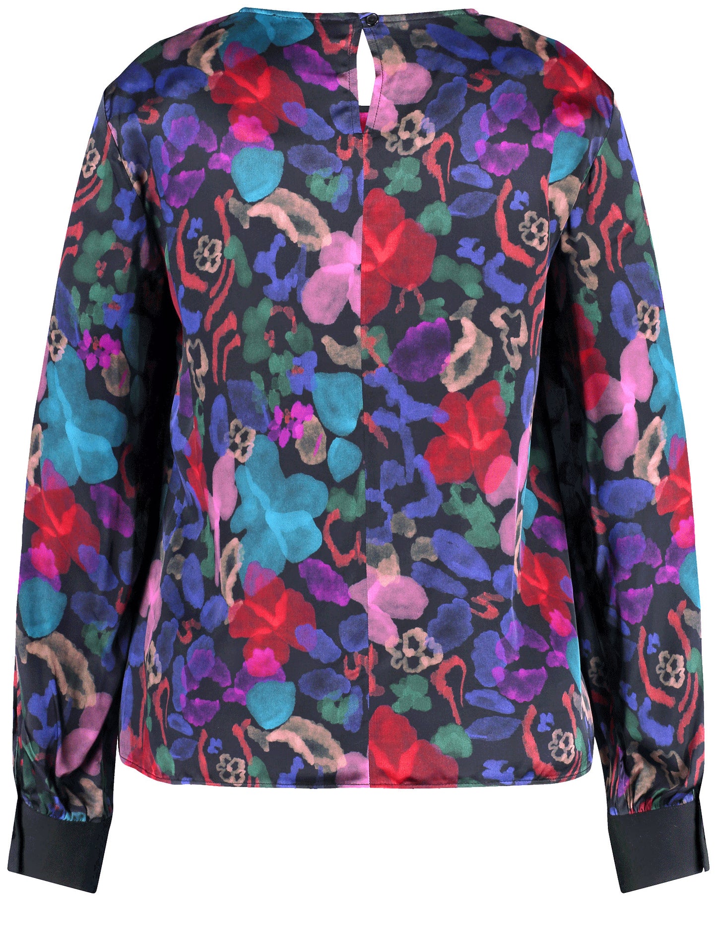 Floral gemusterte Langarmbluse