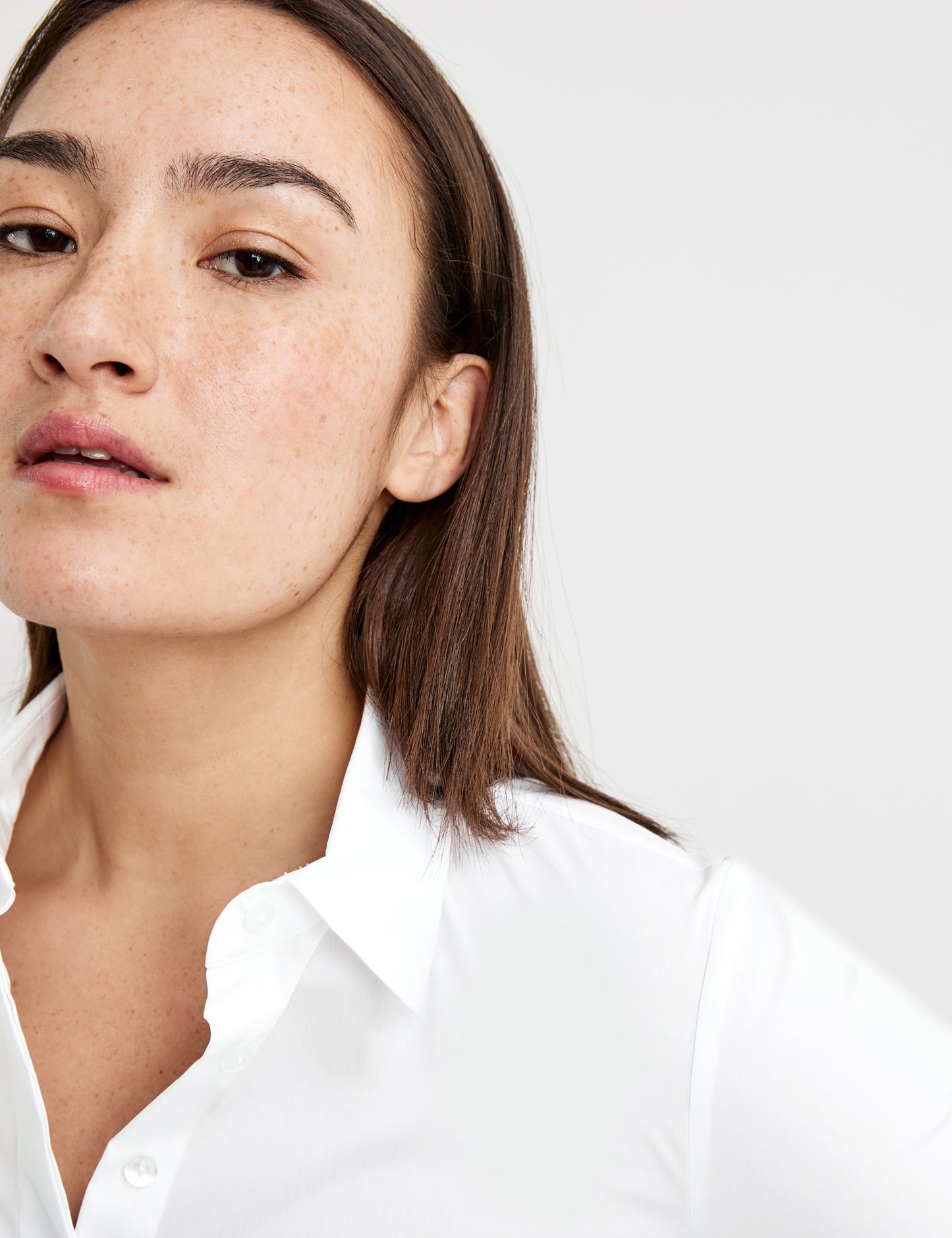 Klassische Baumwollbluse mit Stretchkomfort