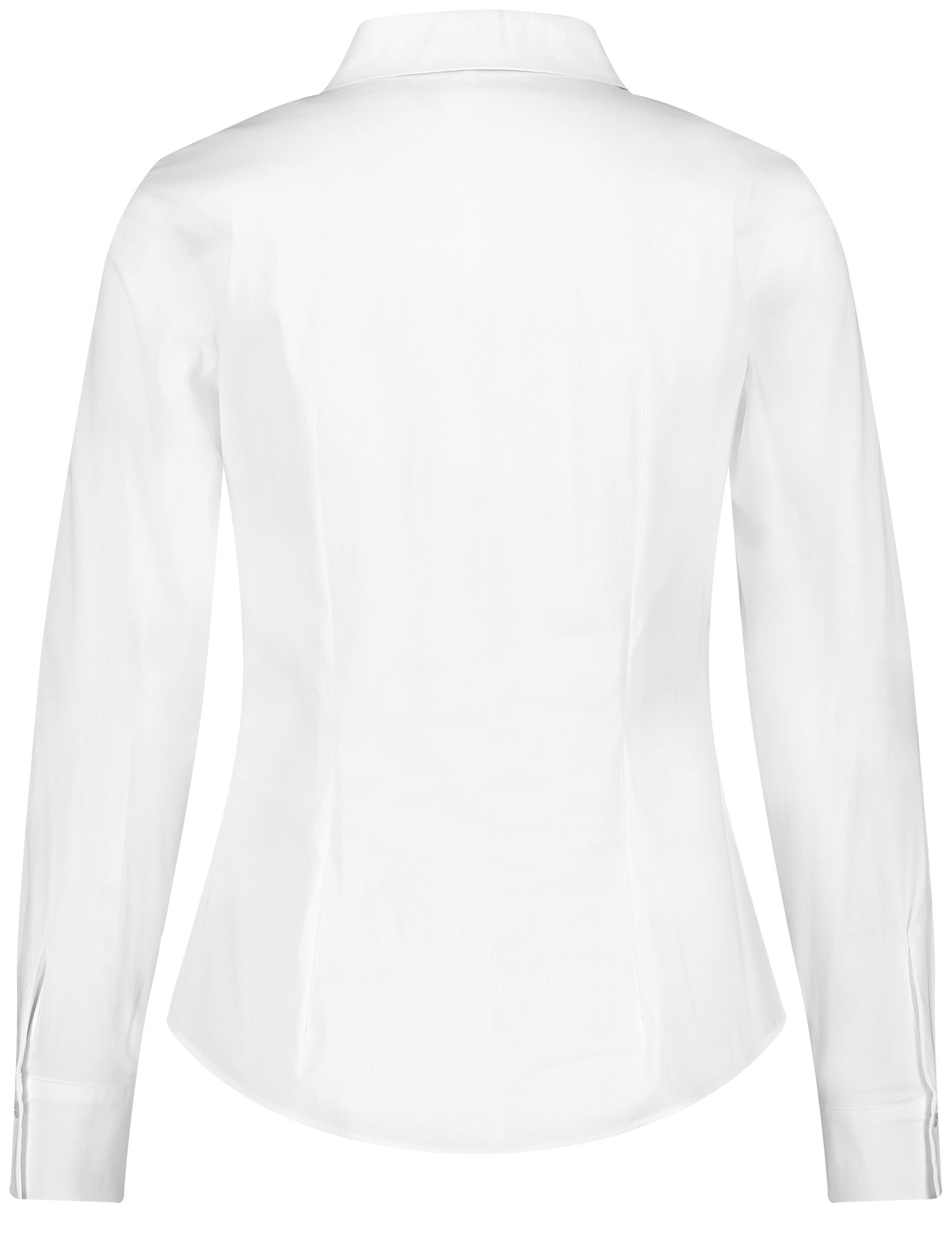Klassische Hemdbluse aus Baumwoll-Stretch