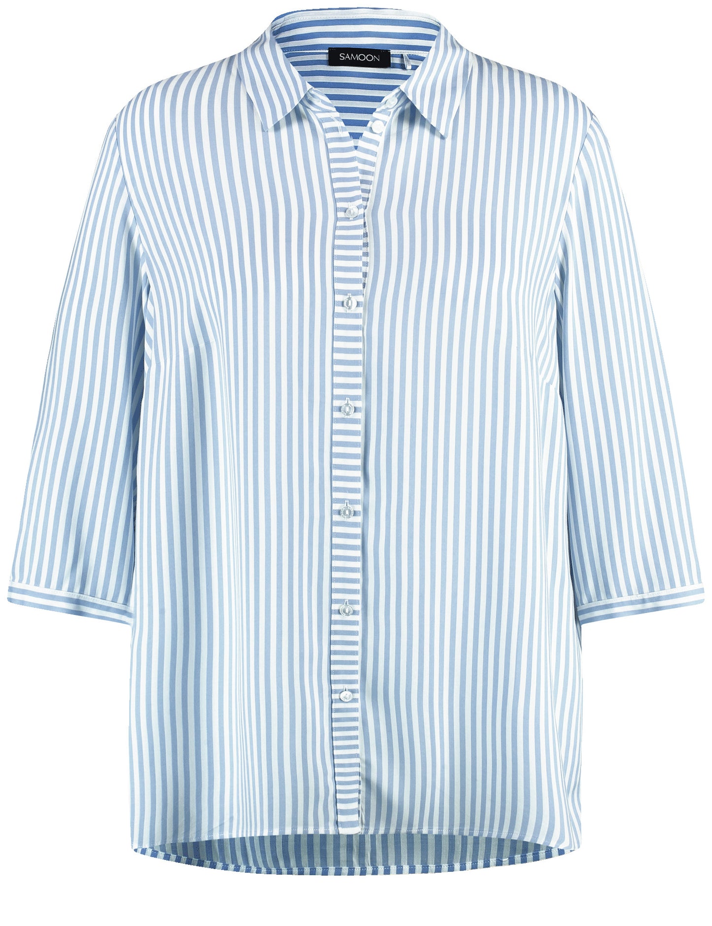 3/4 Arm Bluse mit Streifen-Dessin