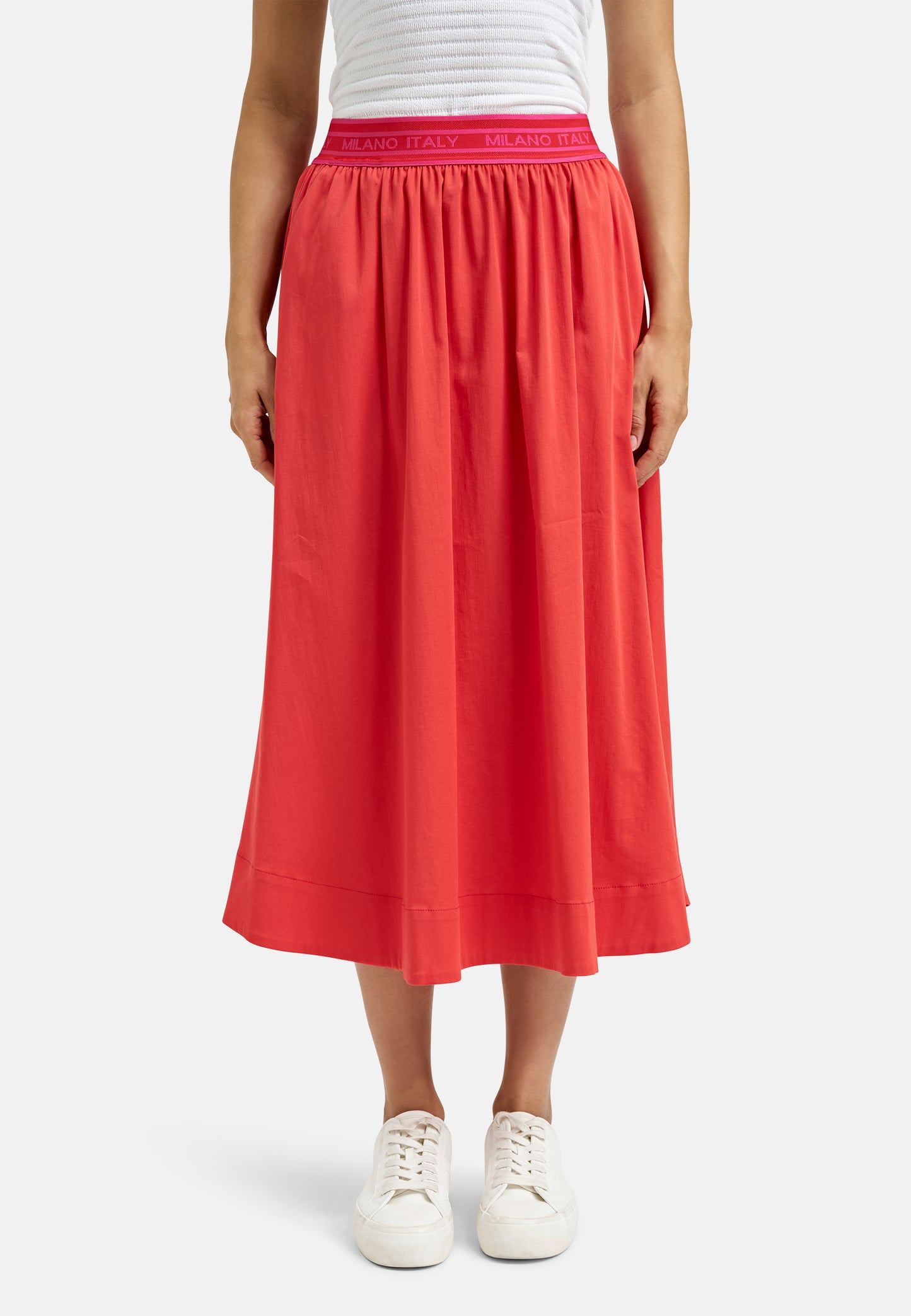 Midiskirt w elastic waistband