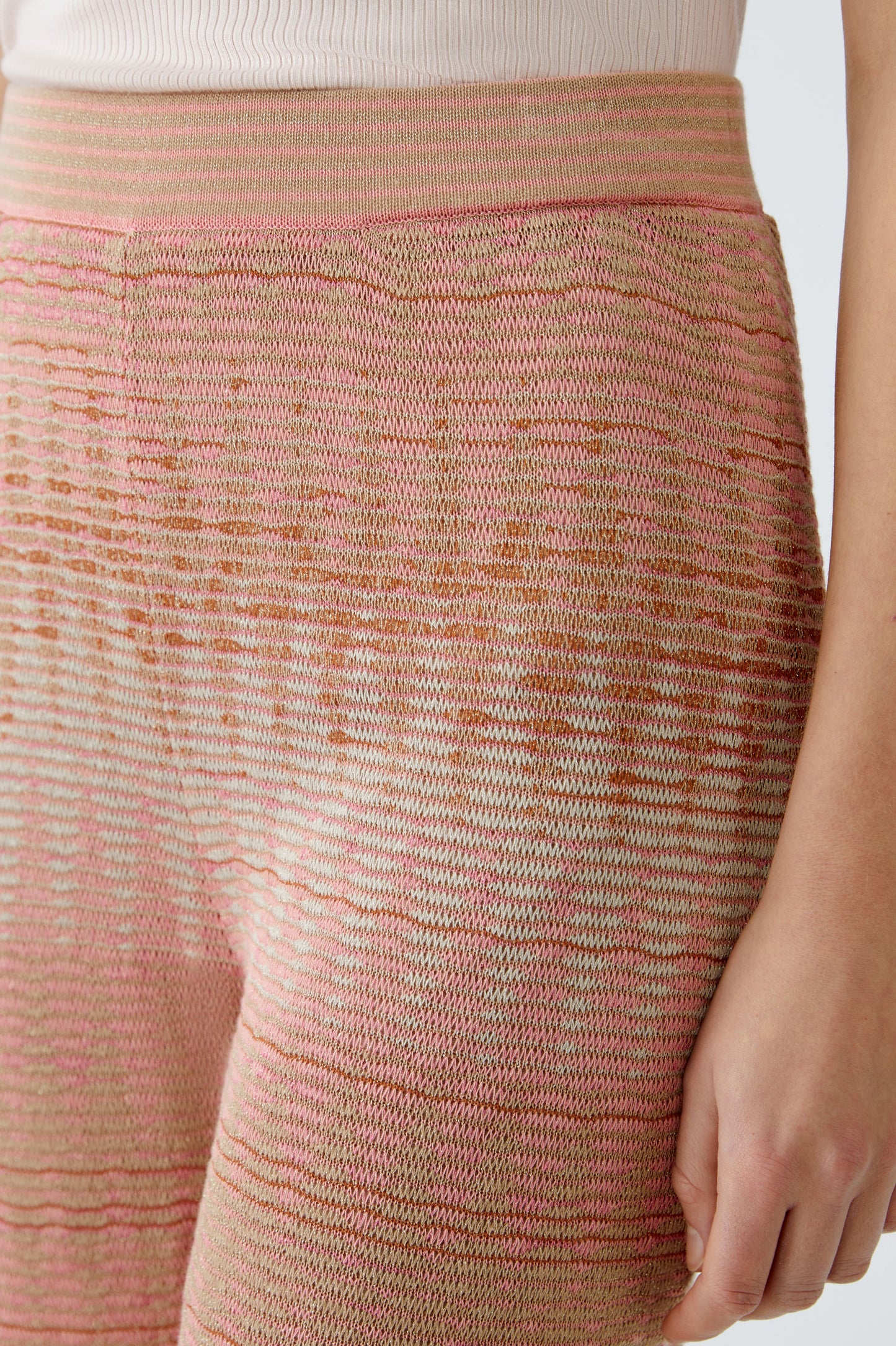 Strickhose Viskose- Baumwollmischung mit Glanzgarn