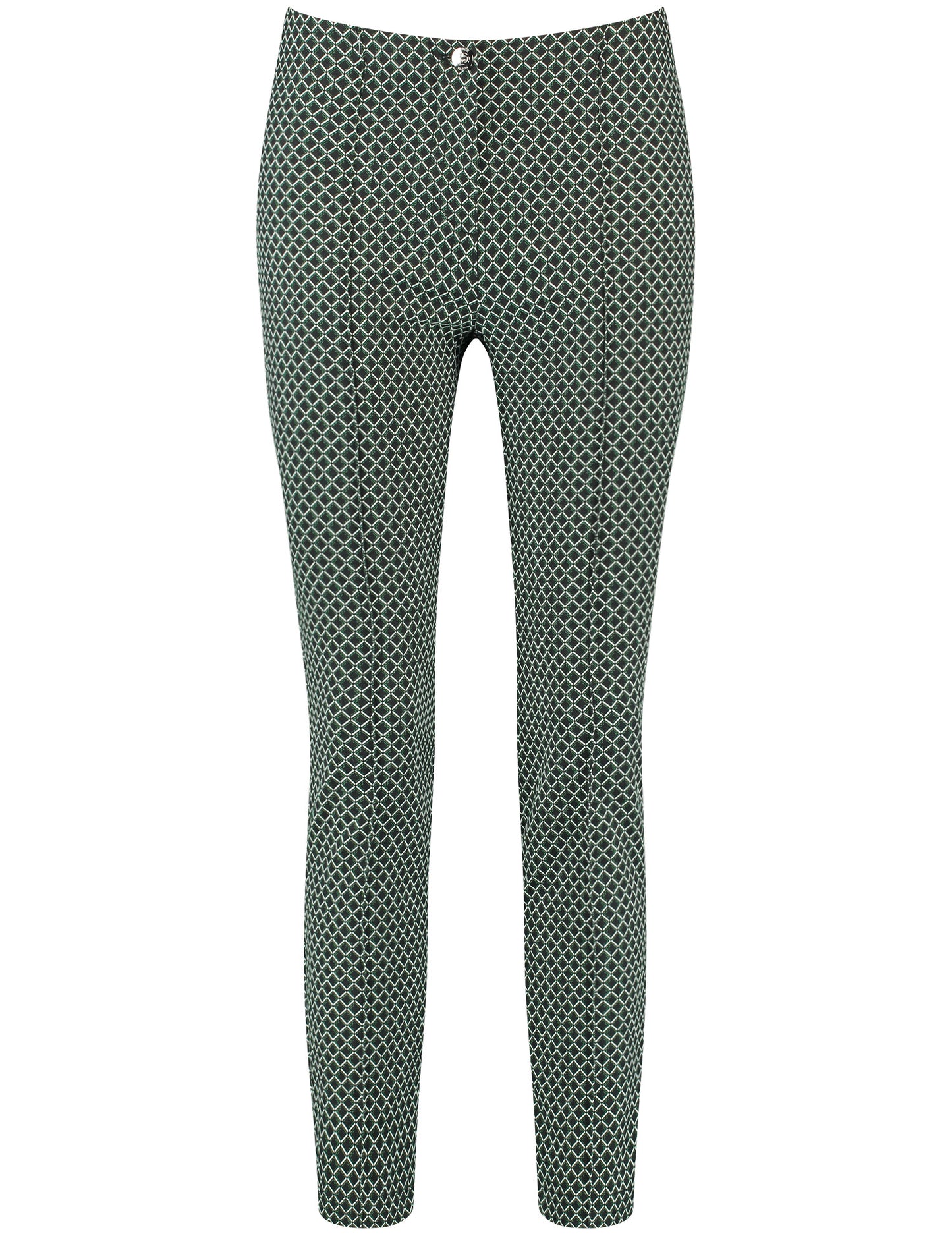 Gemusterte 7/8 Hose Slim Fit