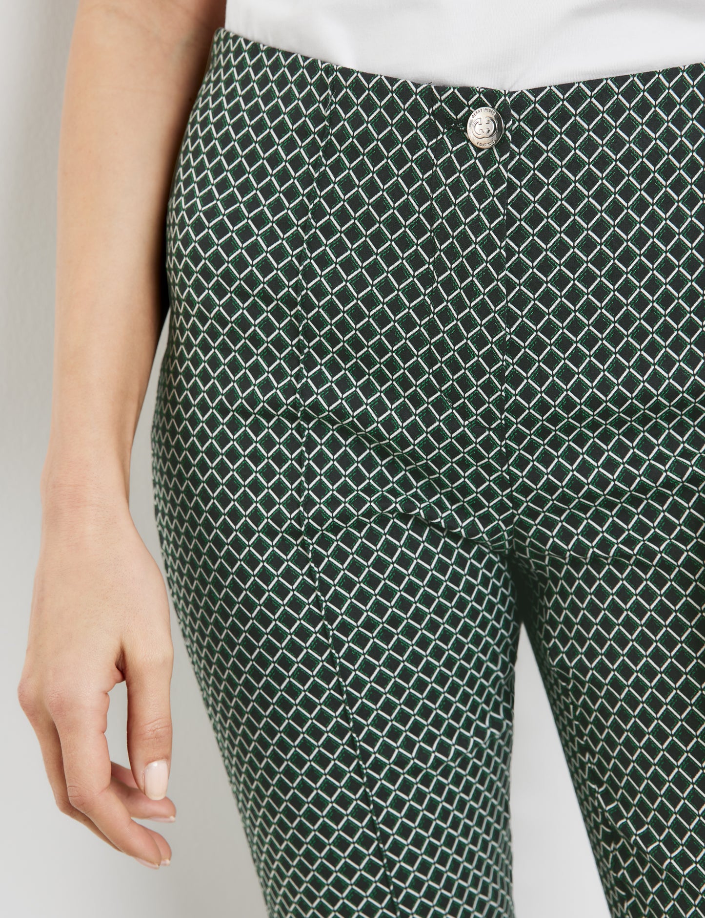 Gemusterte 7/8 Hose Slim Fit