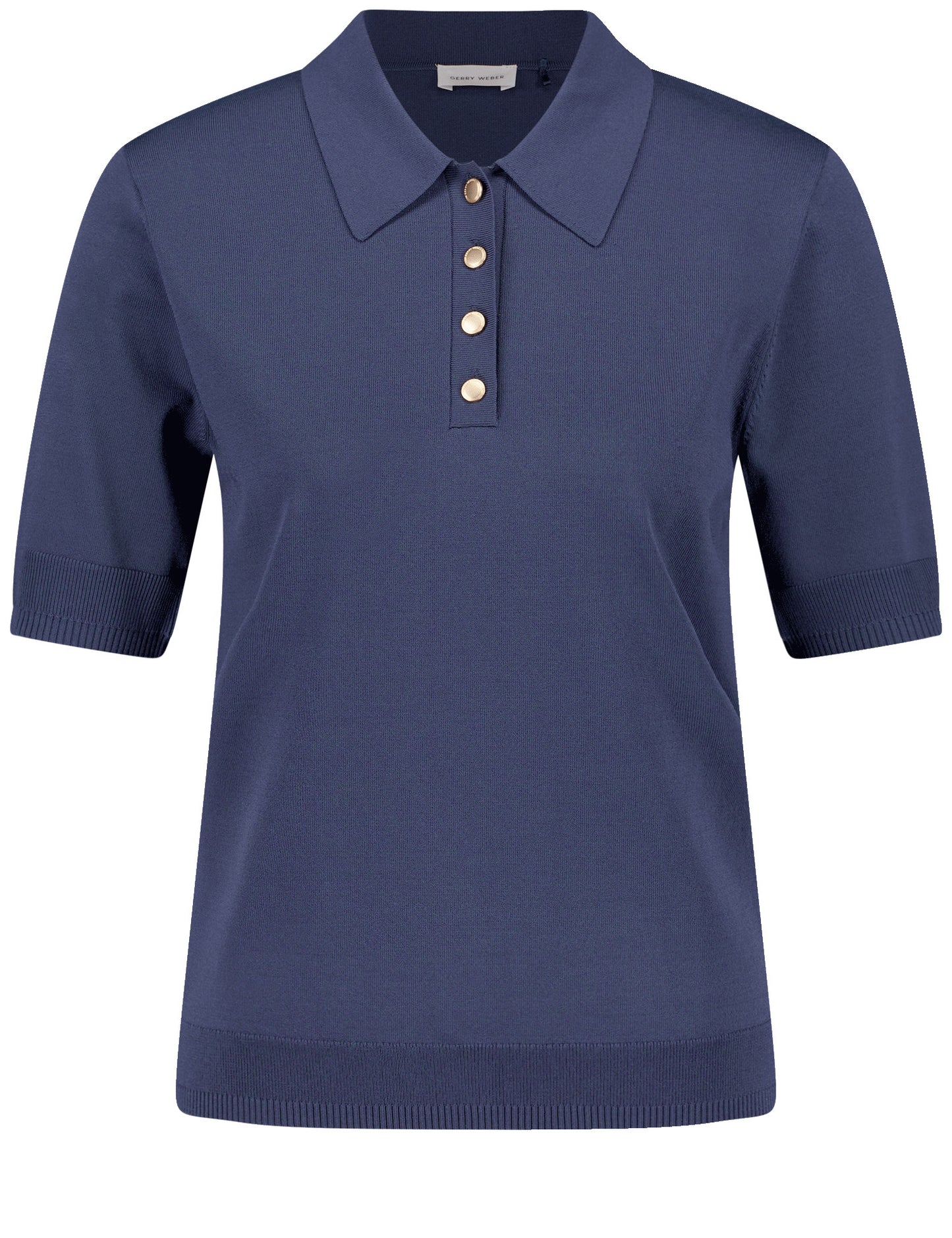Kurzarmpullover im Polo-Look