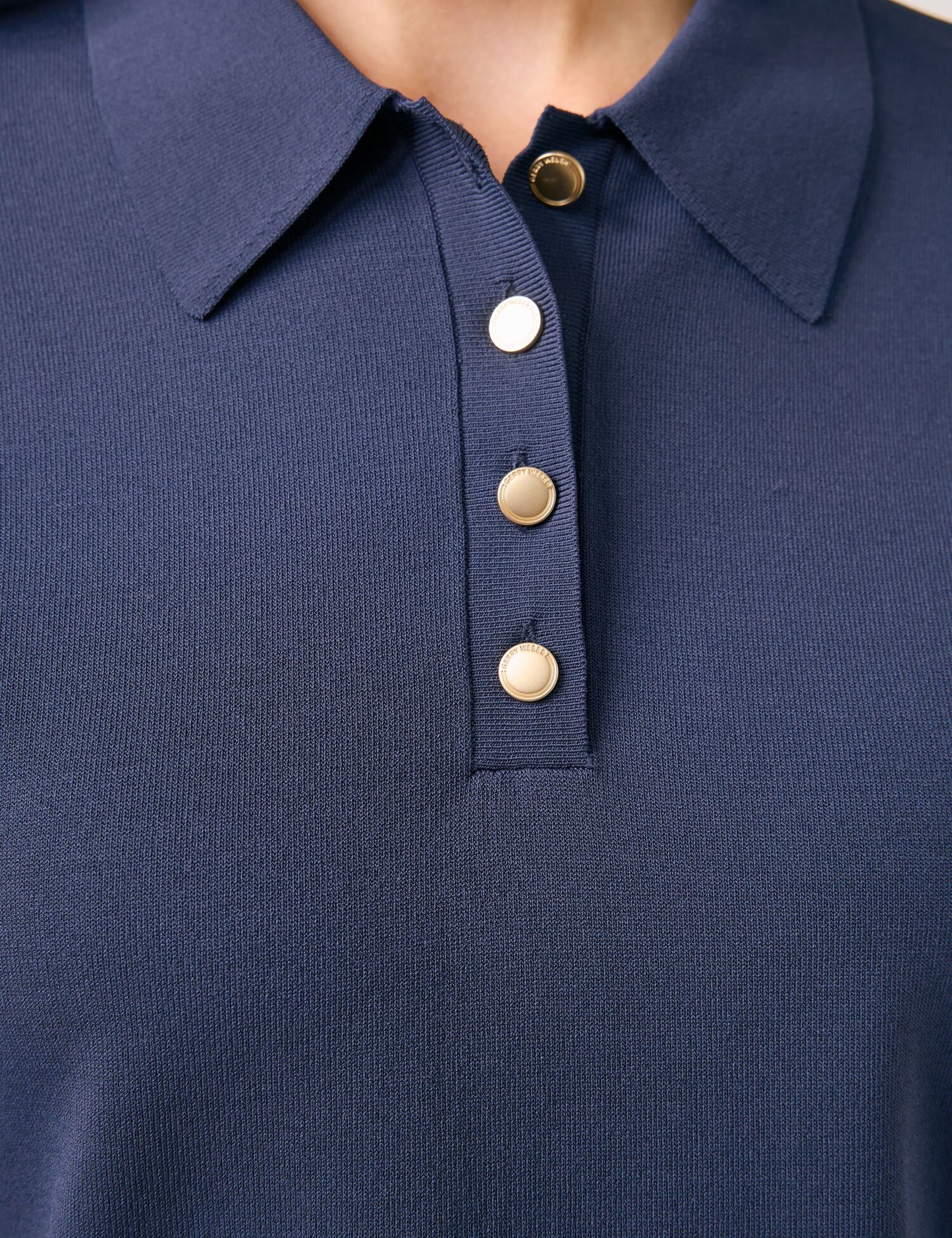 Kurzarmpullover im Polo-Look