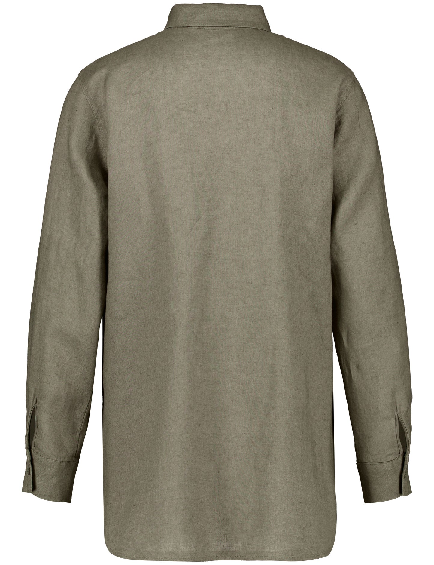 Schlichte Longbluse aus reinem Leinen