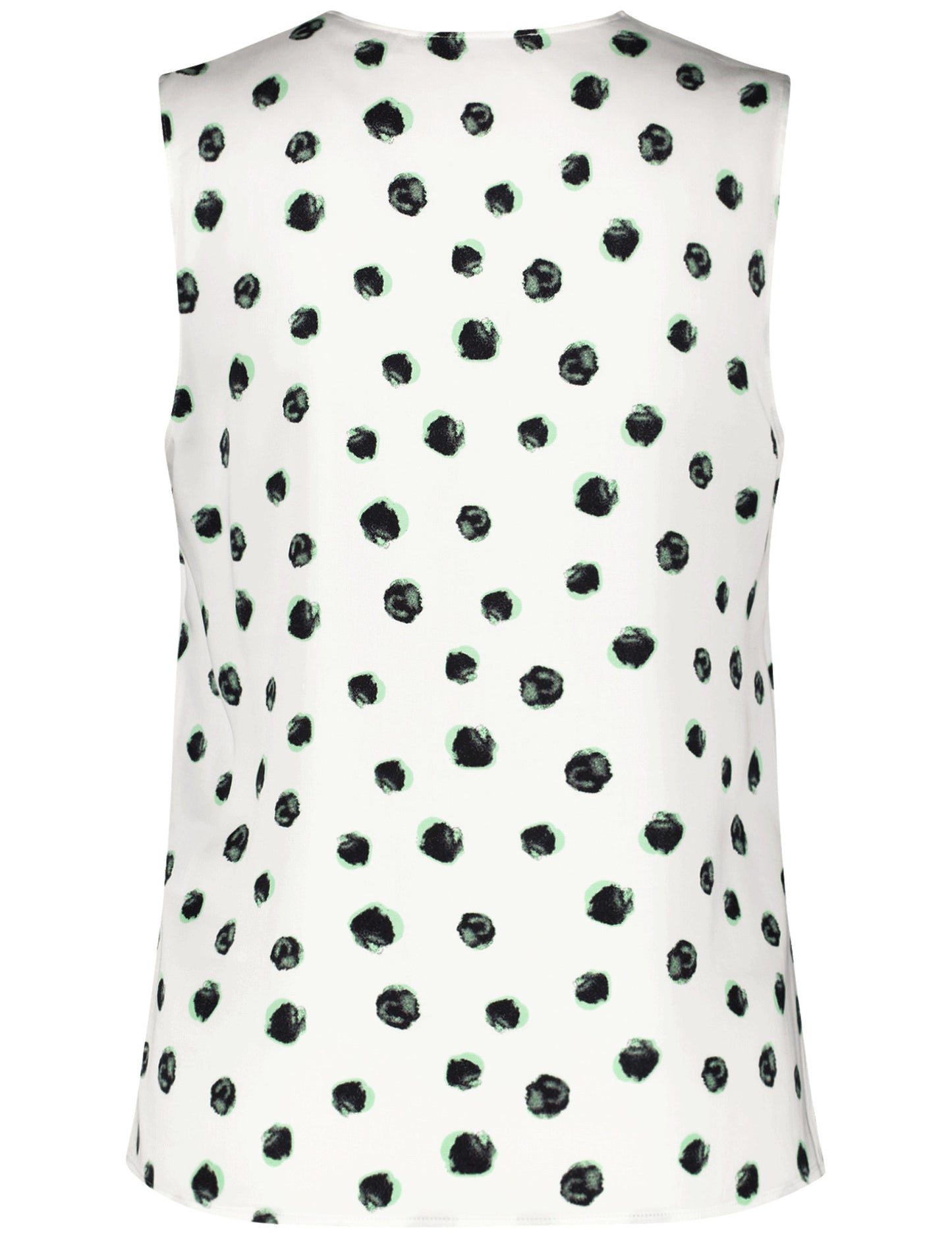Ärmellose Bluse mit Punkten