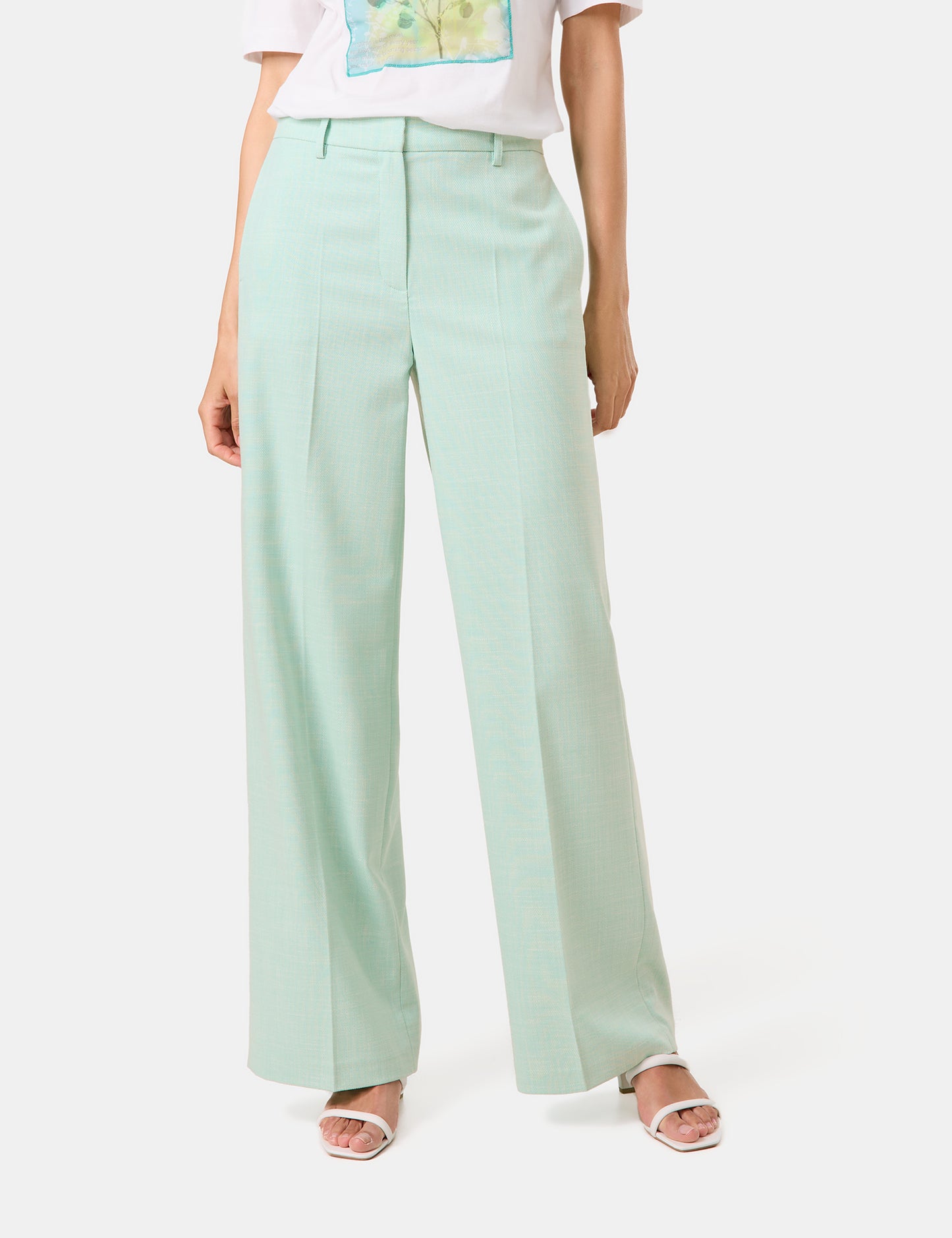 Softe Stoffhose mit weitem Bein
