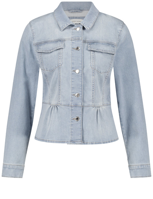 Modische Jeansjacke mit angesetztem Schößchen