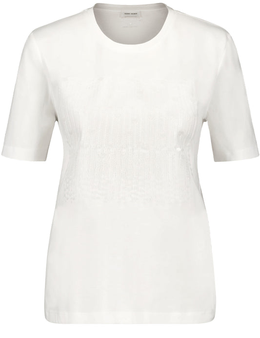 T-Shirt mit halbem Arm und Paillettendekor