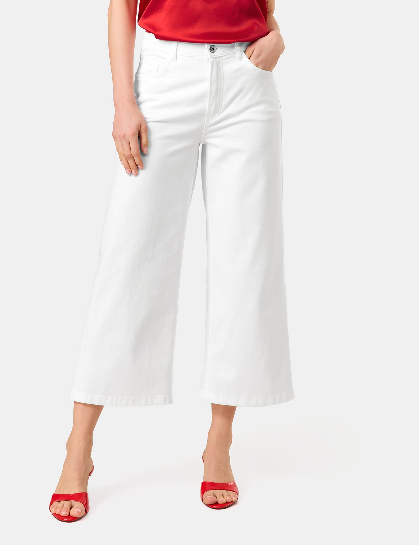 Weite 3/4 Jeans Culotte