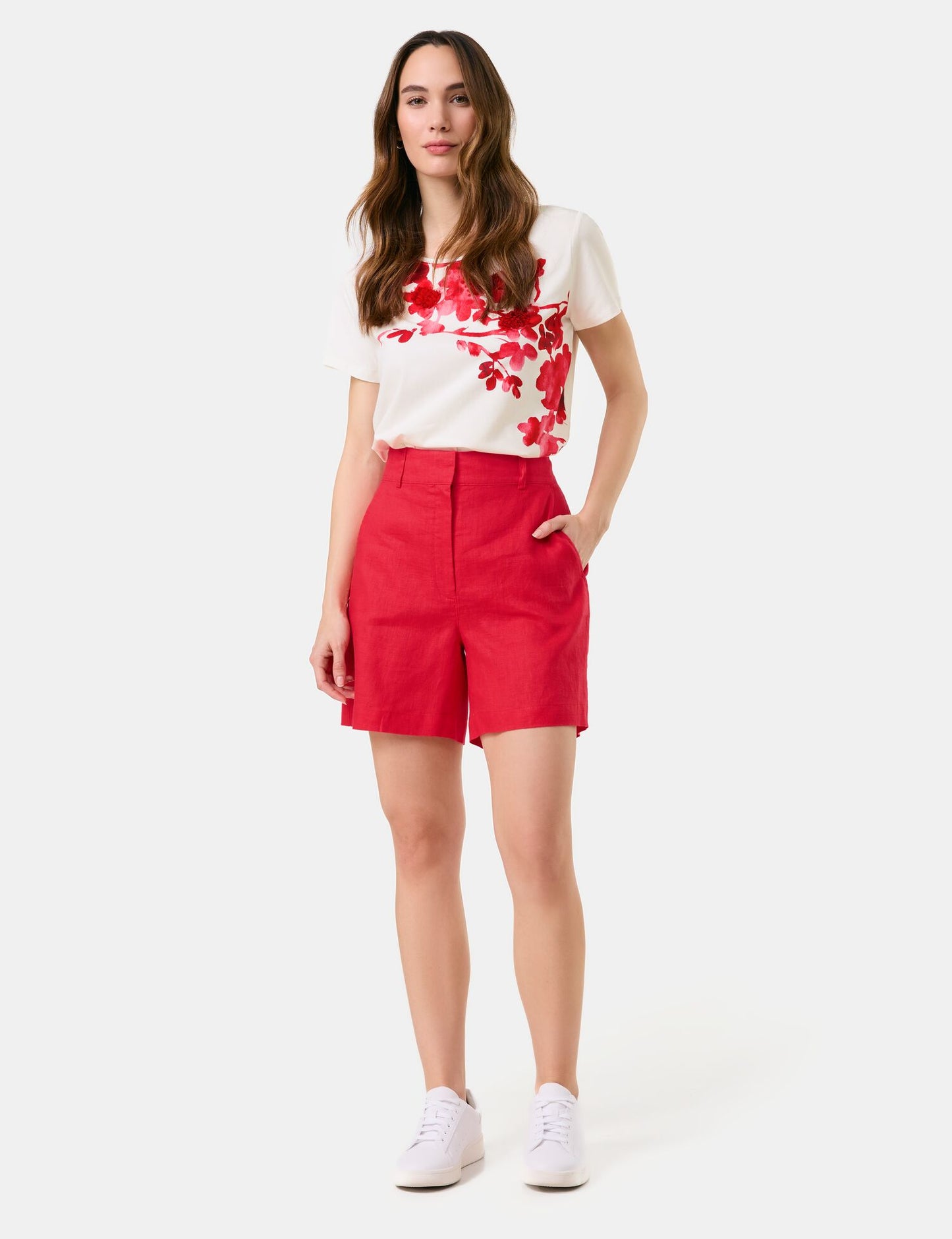 Shorts aus reinem Leinen