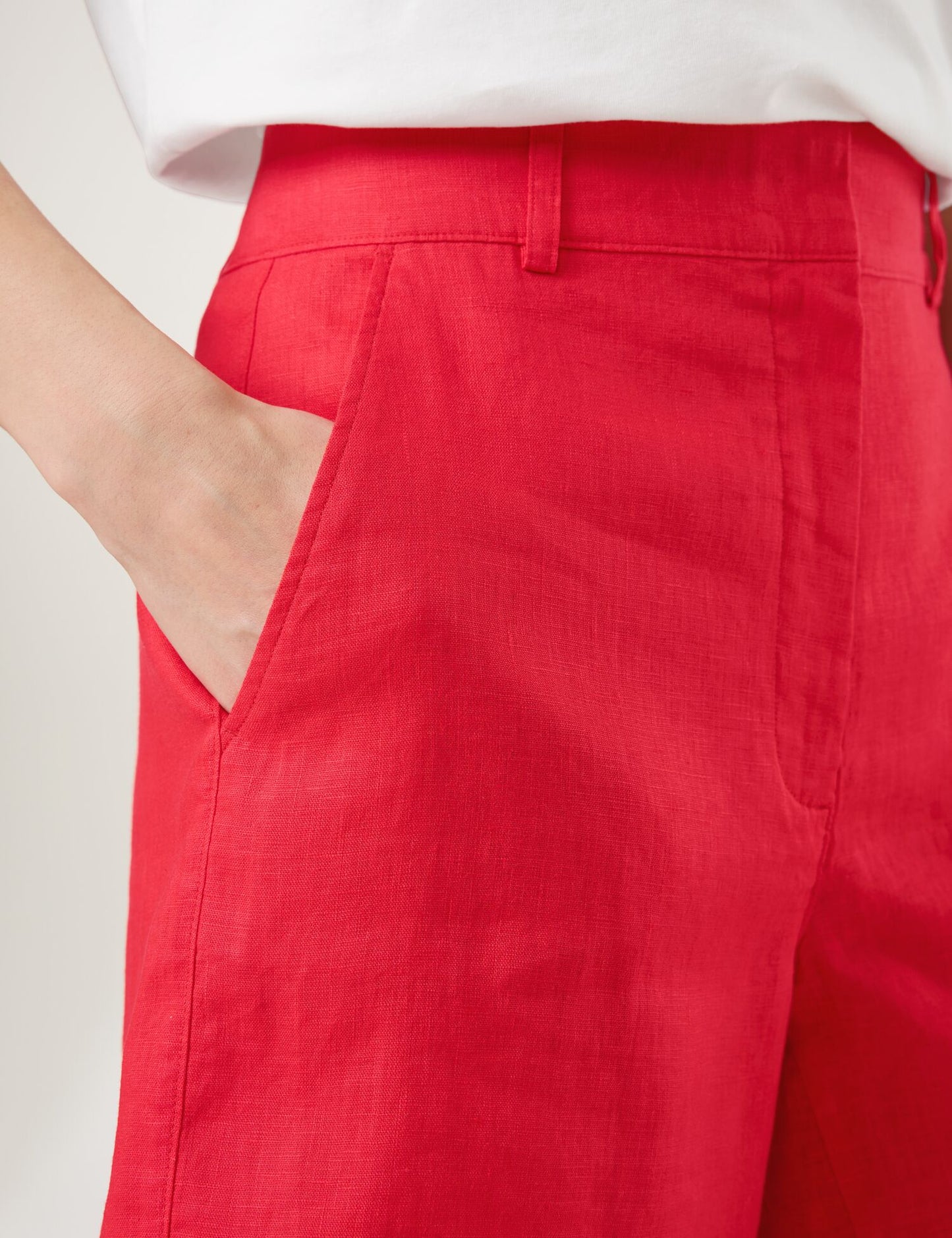 Shorts aus reinem Leinen