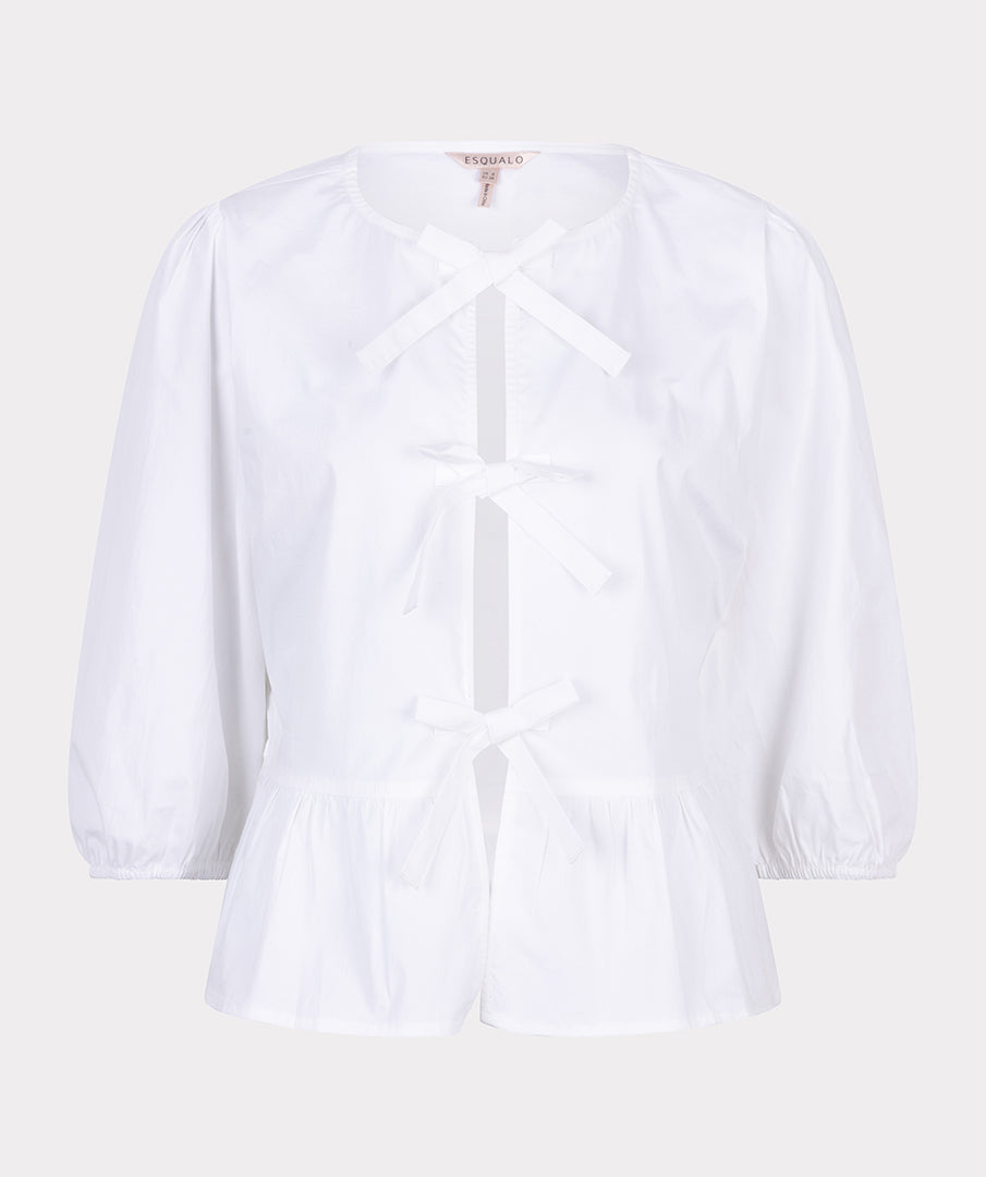 Blouse peplum poplin