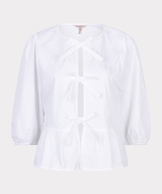 Blouse peplum poplin