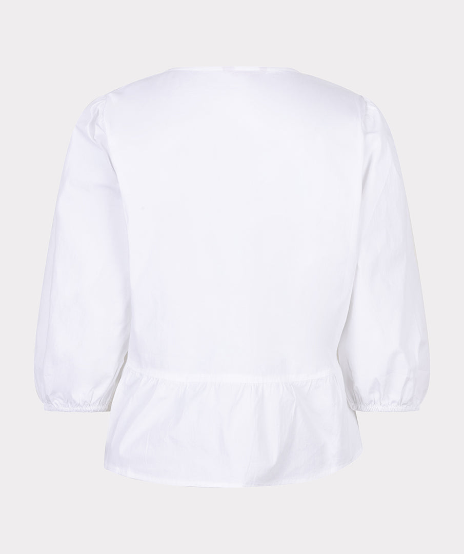 Blouse peplum poplin