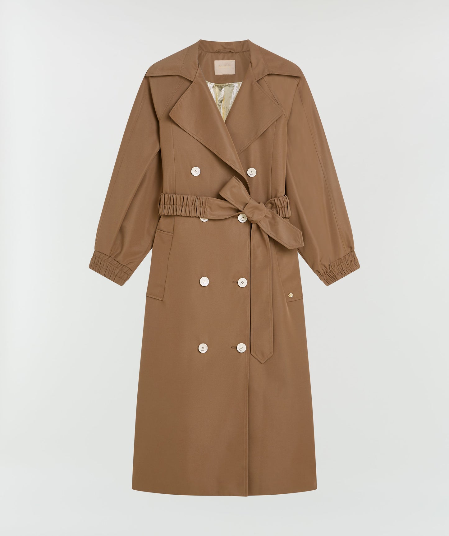 CELINE Trenchcoat mit metallischer Innenseite