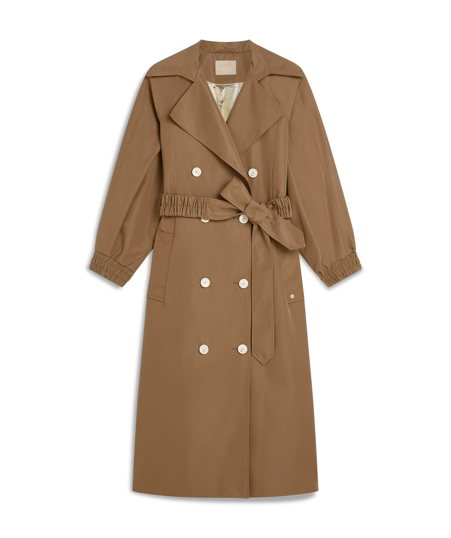 CELINE Trenchcoat mit metallischer Innenseite