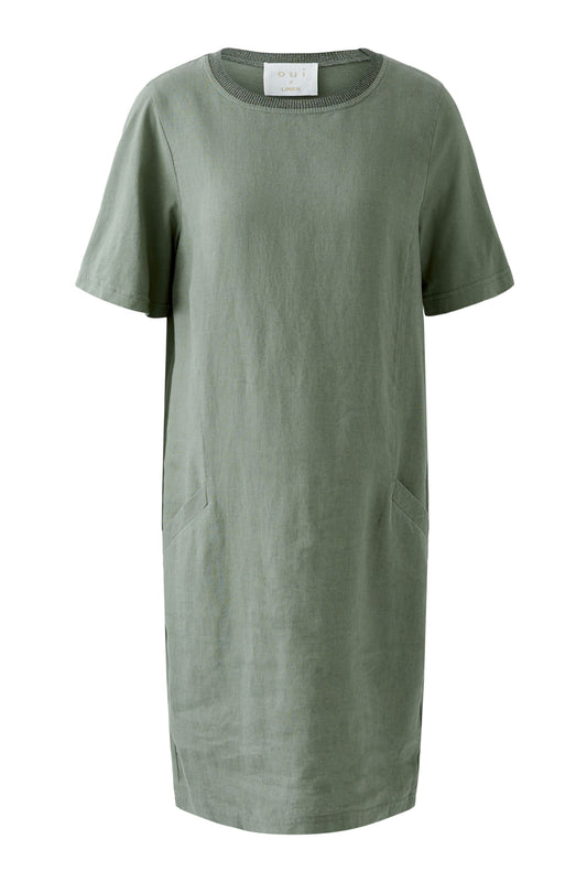 Kleid Leinen-Baumwollpatch