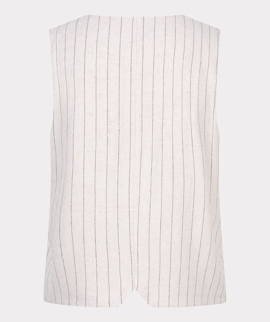 Gilet linen stripe