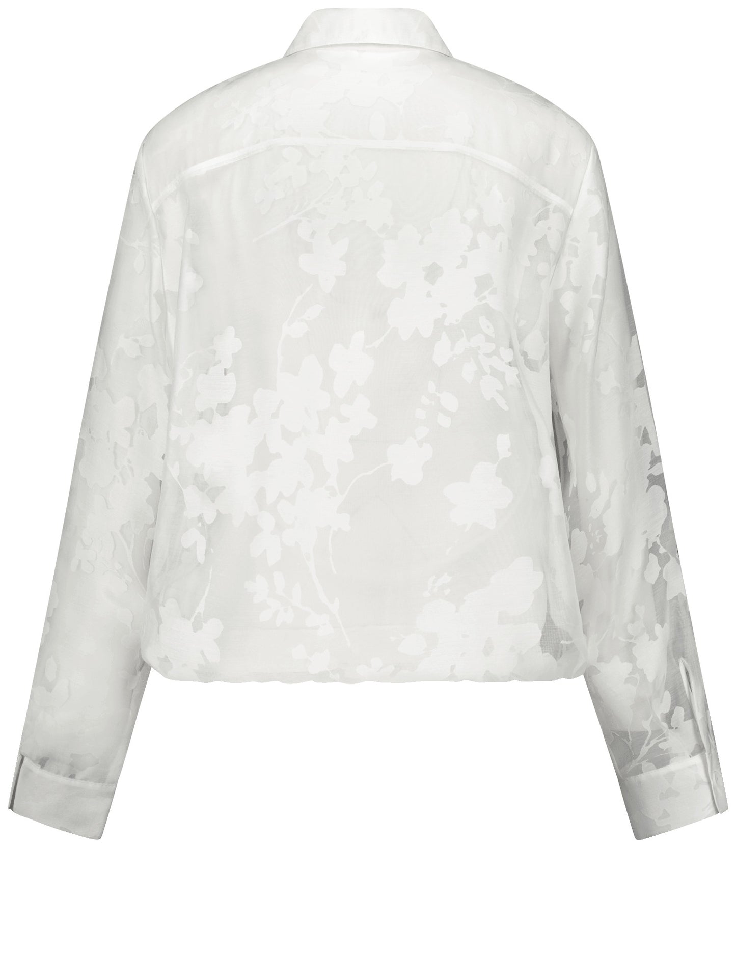 Transparente Blusenjacke mit floralem Muster