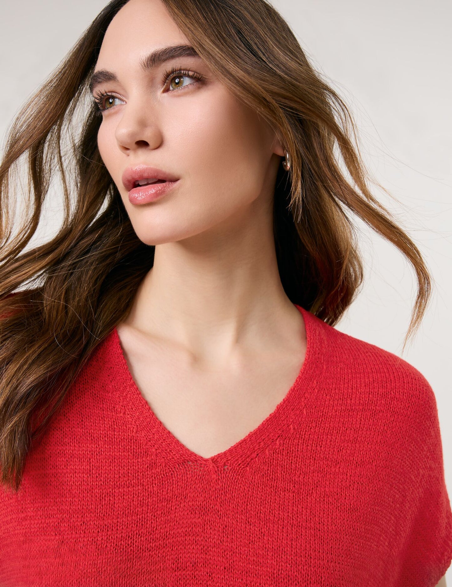 Kurzarmpullover mit Knoten-Detail