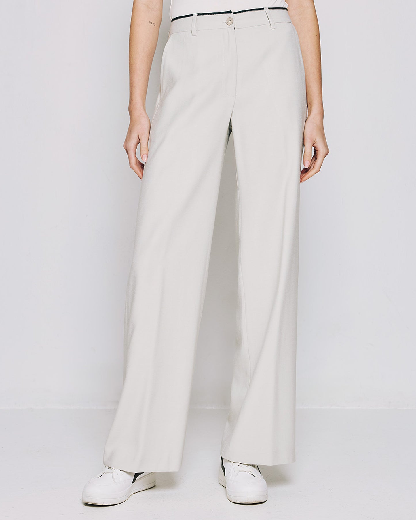 Pants with a detailed waistband